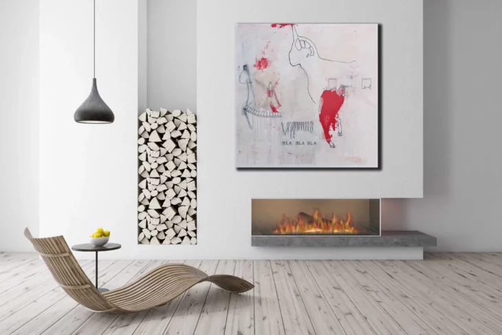 peinture contemporaine acrylique sur toile grand format de philippe croq in situ