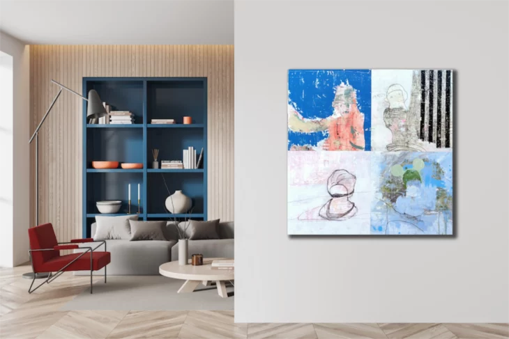 peinture contemporaine acrylique sur toile grand format de philippe croq in situ