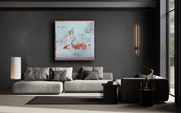 peinture contemporaine ,acrylique sur toile de philippe croq in situ