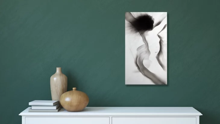 Dessin à la fumee d etienne gros sur papier avec une lampe à pétrole