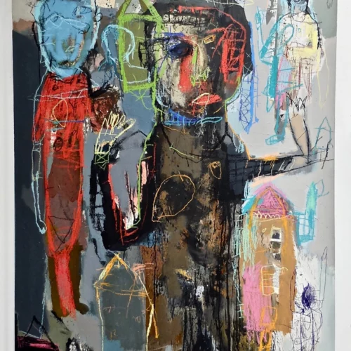 Peinture acrylique contemporaines sur l'humanité , la spiritualité, de l'artiste peintre francais jean-louis bessede