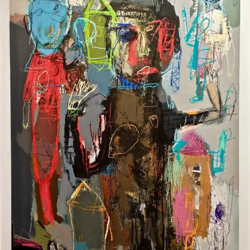 Peinture acrylique contemporaines sur l'humanité , la spiritualité, de l'artiste peintre francais jean-louis bessede