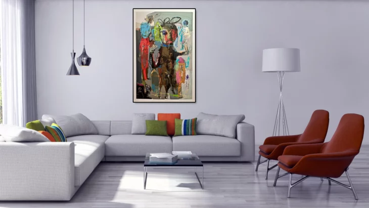 Peinture acrylique contemporaines sur l'humanité , la spiritualité, de l'artiste peintre francais jean-louis bessede