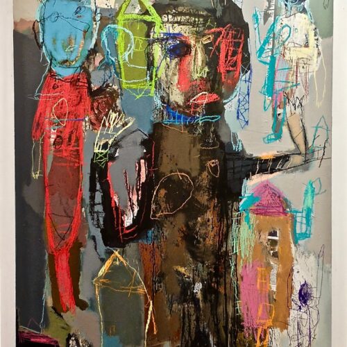 Peinture acrylique contemporaines sur l'humanité , la spiritualité, de l'artiste peintre francais jean-louis bessede