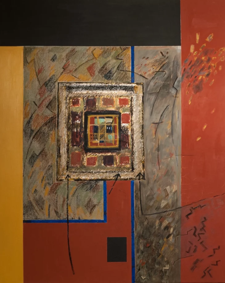 peinture contemporaine technique mixte sur toile de l'artiste peintre danielle prijikorski a decouvrir sur artmourier;com