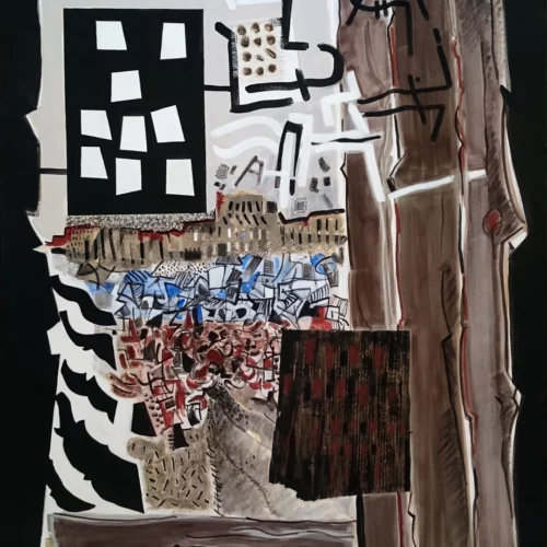 peinture contemporaine technique mixte sur toile de l'artiste peintre danielle prijikorski a decouvrir sur artmourier;com