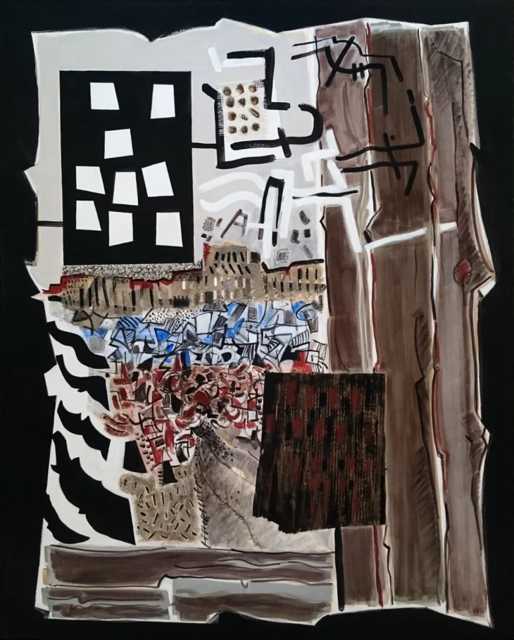 peinture contemporaine technique mixte sur toile de l'artiste peintre danielle prijikorski a decouvrir sur artmourier;com