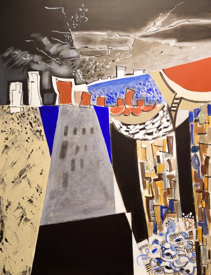 peinture contemporaine technique mixte sur toile de l'artiste peintre danielle prijikorski a decouvrir sur artmourier;com