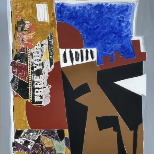 peinture contemporaine technique mixte sur toile de l'artiste peintre danielle prijikorski a decouvrir sur artmourier.com