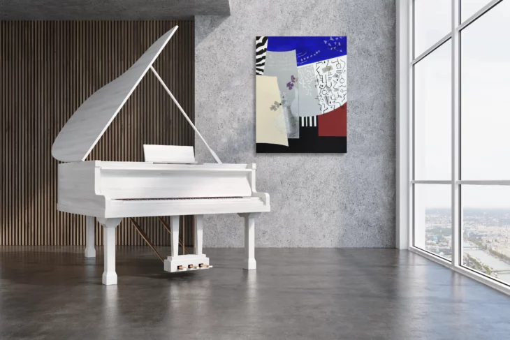 peinture contemporaine technique mixte sur toile de l'artiste peintre danielle prijikorski a decouvrir sur artmourier.com