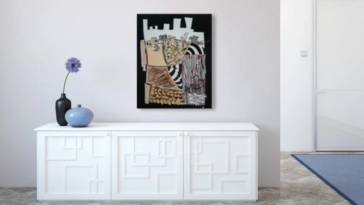 peinture contemporaine technique mixte sur toile de l'artiste peintre danielle prijikorski a decouvrir sur artmourier.com