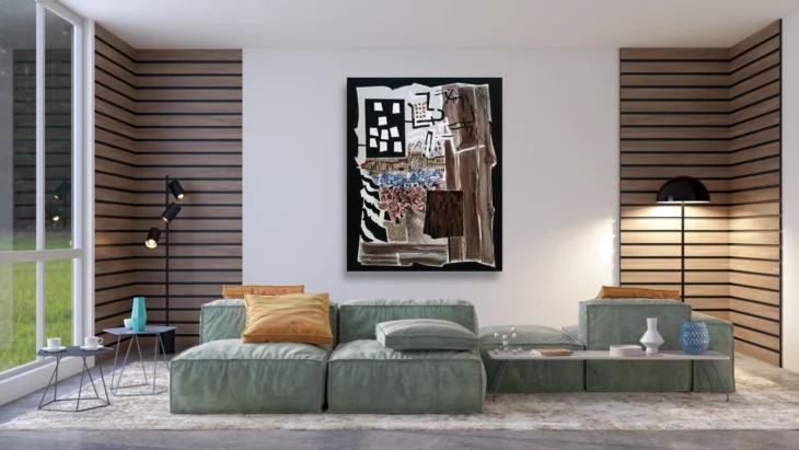 peinture contemporaine technique mixte sur toile de l'artiste peintre danielle prijikorski a decouvrir sur artmourier.com