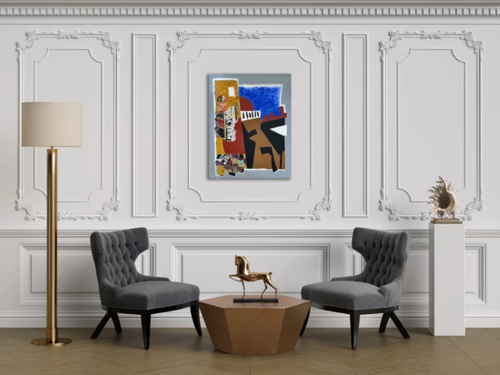peinture contemporaine technique mixte sur toile de l'artiste peintre danielle prijikorski a decouvrir sur artmourier.com