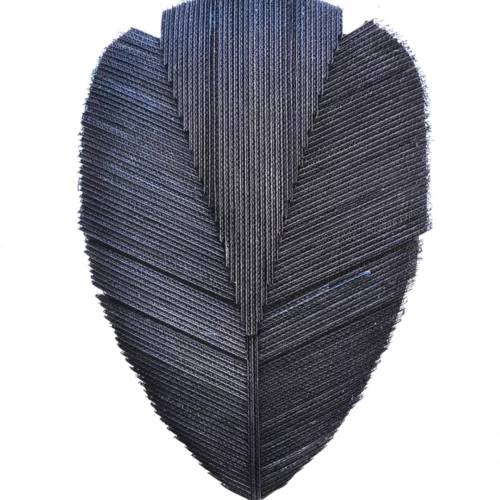 sculpture contemporaine murale noire en carton du sculpteur pierre riba en vente chez artmourier.com