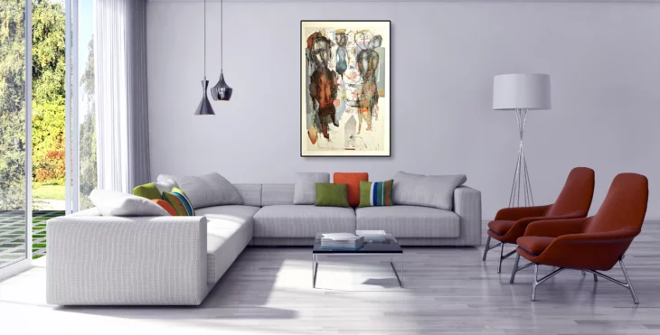 Peinture acrylique contemporaines sur l'humanité , la spiritualité, de l'artiste peintre francais jean-louis bessede