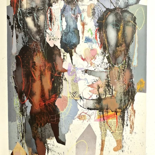 Peinture acrylique contemporaines sur l'humanité , la spiritualité, de l'artiste peintre francais jean-louis bessede