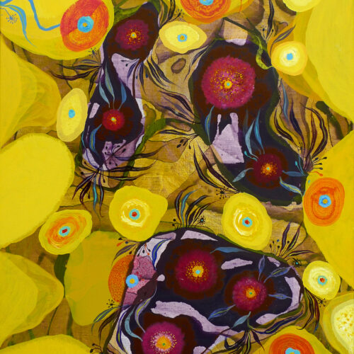 tableau contemporain acrylique couleur vive sur toile de l'artiste espagnol enrique mestre-jaime