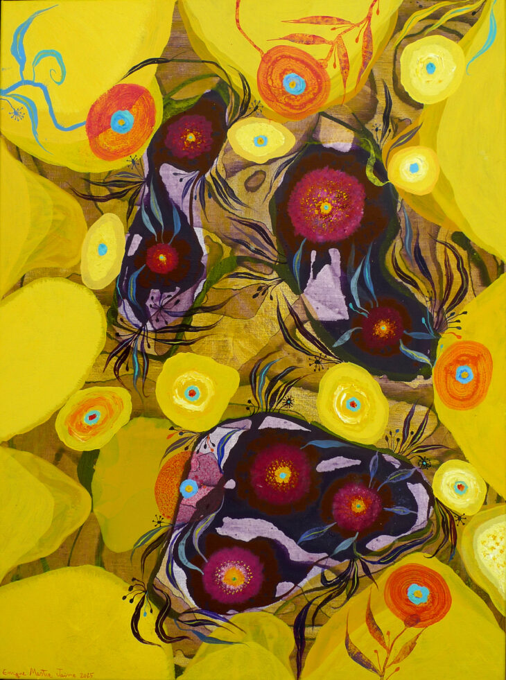 tableau contemporain acrylique couleur vive sur toile de l'artiste espagnol enrique mestre-jaime