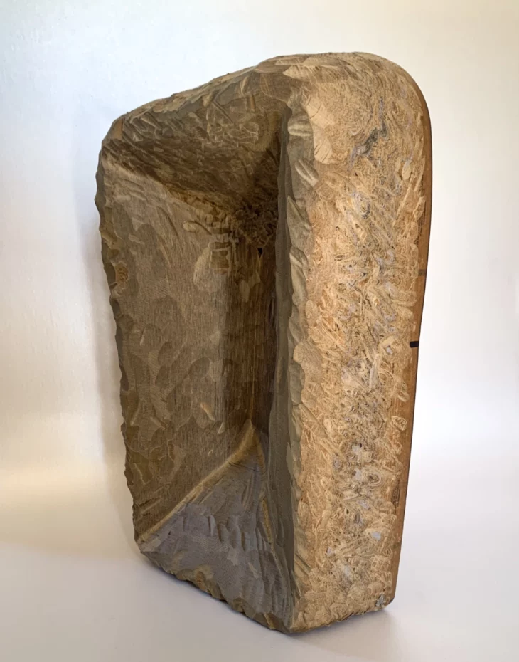 sculpture contemporaine en compression de papier kraft de jean-francois auber disponible a la vente sur artmourier.com