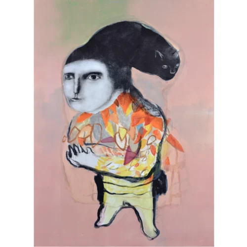 monotype en couleur sur papier oeuvre unique de melanie duchaussoy en vente dans la galerie art mourier