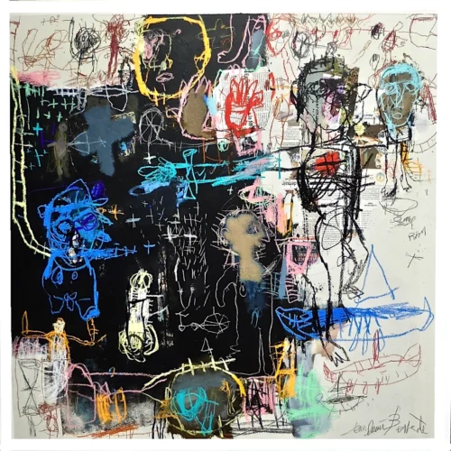 Peinture acrylique contemporaines sur l'humanité , la spiritualité, de l'artiste peintre francais jean-louis bessede