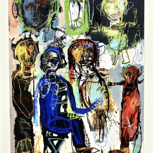 Peinture acrylique contemporaines sur l'humanité , la spiritualité, de l'artiste peintre francais jean-louis bessede