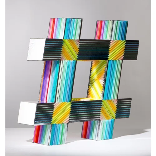 sculpture contemporaine découpe manuelle, collage papiers sur carton plume de françoise luciani , a acheter sur artmourier.com