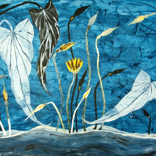 tableau contemporain acrylique couleur vive sur toile de l'artiste espagnol enrique mestre-jaime