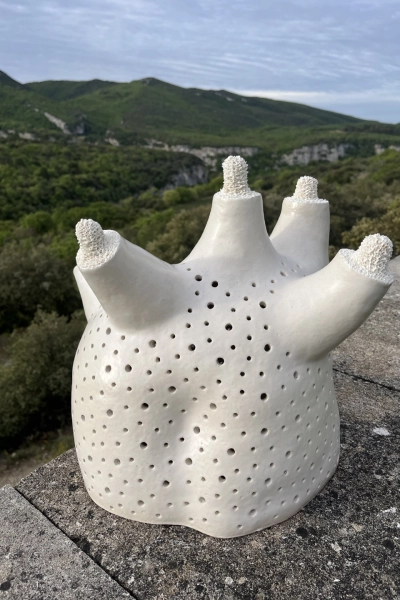 sculpture abstraite contemporaine ,ceramique de christiane filliatreau